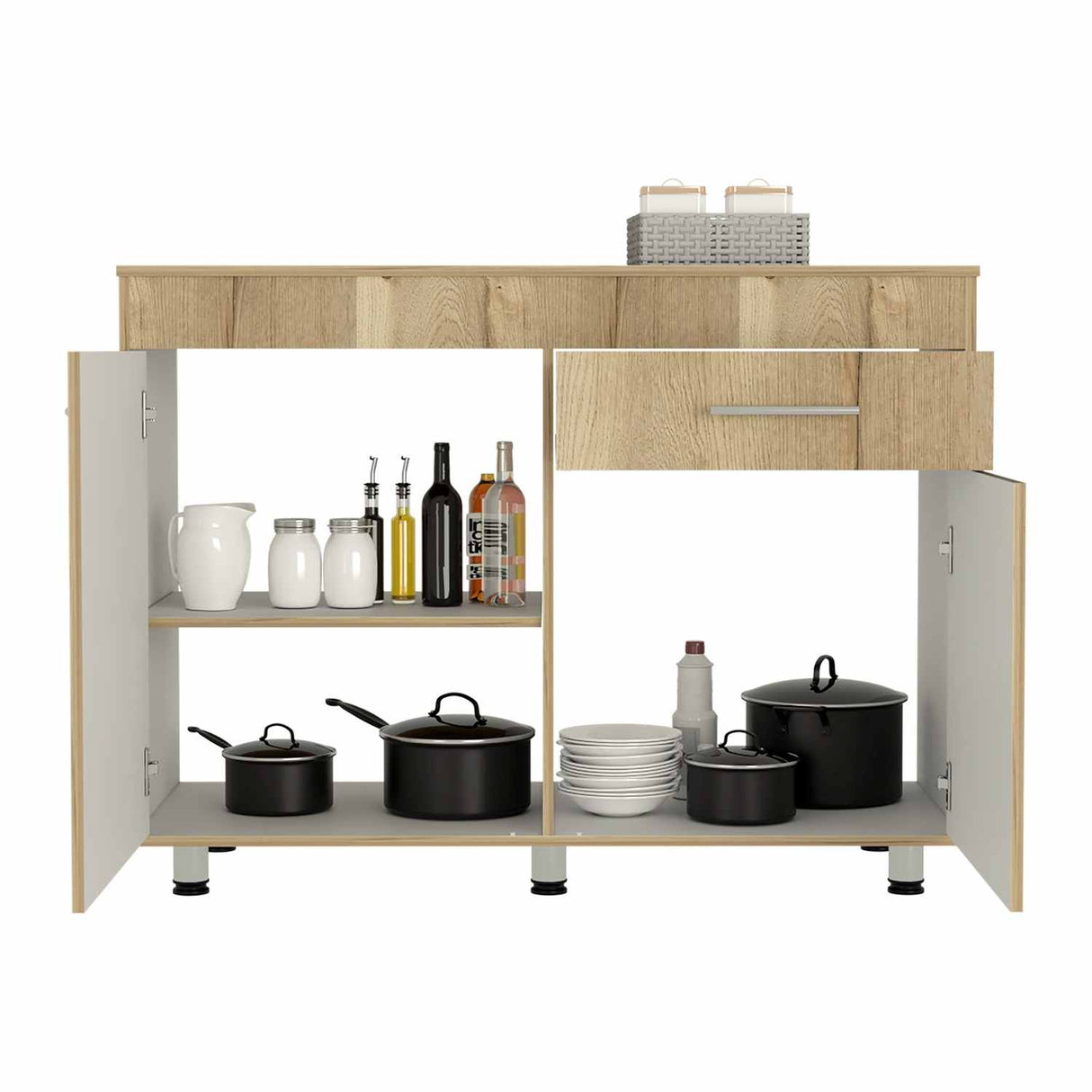 Mueble Inferior Orion con Un Cajón y Almacenamiento Duna 120 cm Sin Meson, Sin Horno - Muebles Inferiores | Bylmo