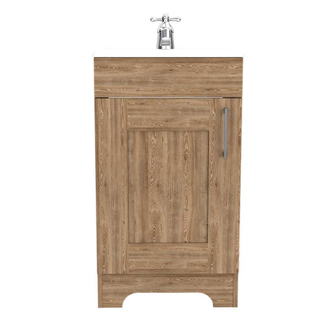 Mueble para Lavamanos Barcelona Miel 45.1x82.7cm Individual con Lavamanos con Una Puerta - Gabinetes | Bylmo