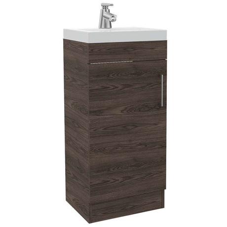 Mueble para Lavamanos Madrid Coñac 40x88cm Individual con Lavamanos con Una Puerta - Gabinetes | Bylmo