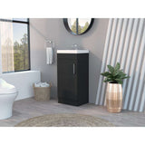 Mueble para Lavamanos Madrid Plus Wengue 40x83cm Individual sin Lavamanos con Una Puerta - Gabinetes | Bylmo