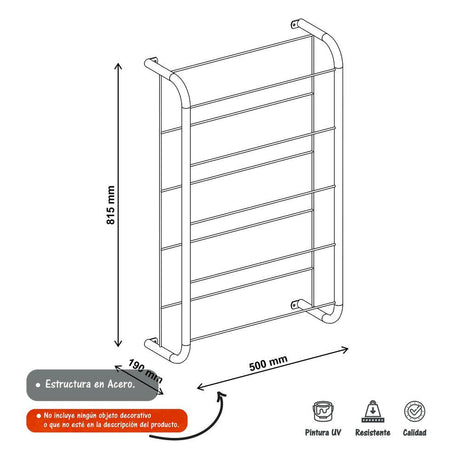 Zapatero Amora Cromado 50 cm - Closets | Bylmo