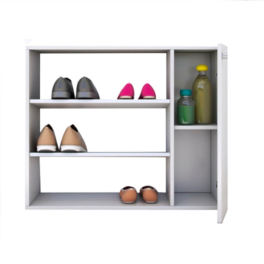Zapatero Blanco 80 cm con Una Puerta - Closets | Bylmo