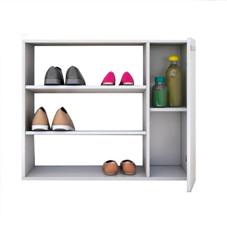 Zapatero Blanco 80 cm con Una Puerta - Closets | Bylmo