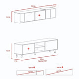 Combo Rack para TV y Mueble Superior Tori Duna y Blanco 180 cm