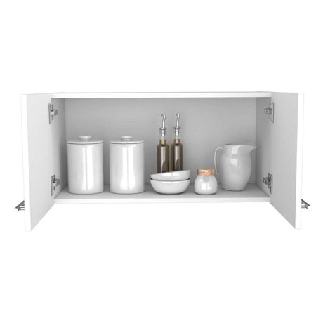 Mueble Superior de Cocina Blanco 76x37cm sin Entrepaños y con Dos Puertas - Cocinas | Bylmo