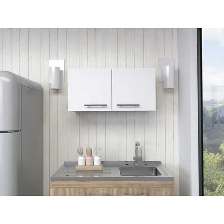 Mueble Superior de Cocina Blanco 76x37cm sin Entrepaños y con Dos Puertas - Cocinas | Bylmo