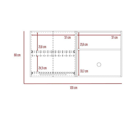 Mueble Superior con Dos Puertas Amareto 120 cm - Cocinas | Bylmo