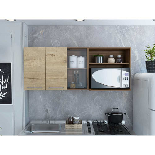 Mueble de Pared Hasselt para cocina con gabinetes y estanterías