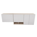 Mueble Superior Ferno con Puertas Arena y Blanco 180 cm con Cajones