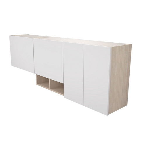 Mueble Superior Ferno con Puertas Arena y Blanco 180 cm con Cajones