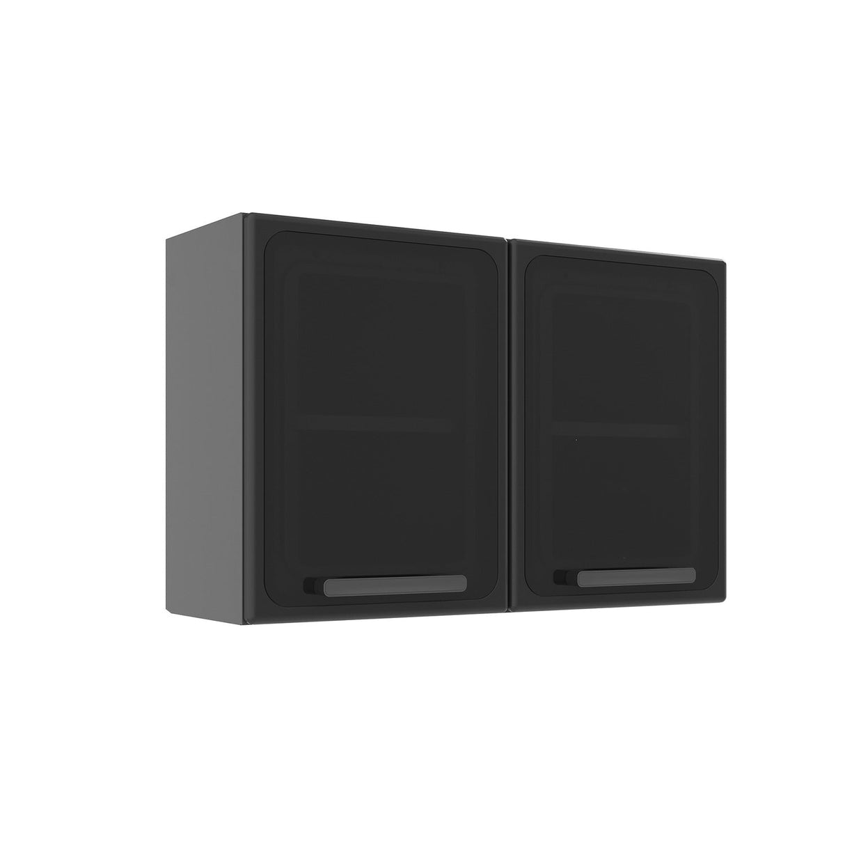 Mueble Superior de Cocina Gris 80x52cm con Dos Entrepaños y con Dos Puertas - Muebles Superiores | Bylmo