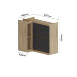 Mueble Superior Maqui con Dos Puertas Gris y Dos Entrepaños Madera 87 cm Sin Campana - Muebles Superiores | Bylmo