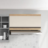 Mueble Superior Maqui con Una Puerta Abatible Blanca Madera 80 cm Sin Campana - Muebles Superiores | Bylmo