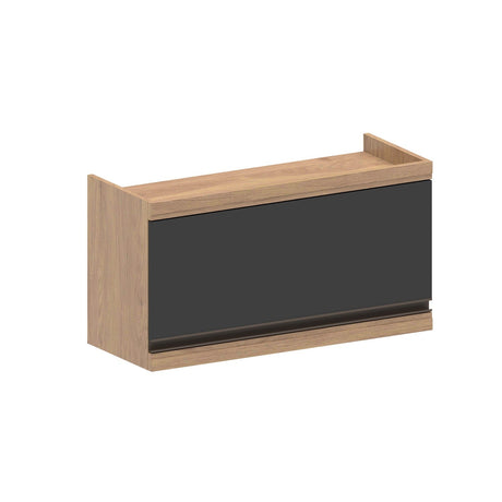 Mueble Superior Maqui con Una Puerta Abatible Gris Madera 80 cm Sin Campana - Muebles Superiores | Bylmo