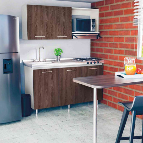 Mueble Superior Sareni Para Lado Izquierdo Coñac 120 cm con Locero sin Campana - Muebles Superiores | Bylmo