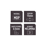 Mueble Superior Sareni Para Lado Izquierdo Coñac 150 cm con Locero sin Campana - Muebles Superiores | Bylmo