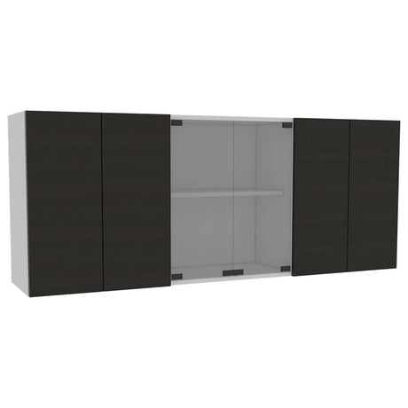 Mueble Superior con Seis Puertas Wengue y Blanco 150 cm - Cocinas | Bylmo