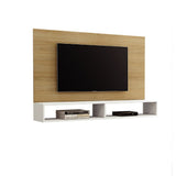 Panel Ligth Macadamia y Blanco 135 cm - Muebles para TV | Bylmo