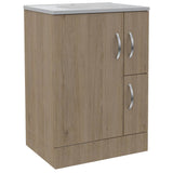 Mueble para Lavamanos Vanguard Rovere 60x86cm Individual con Lavamanos con Dos Cajones - Gabinetes | Bylmo