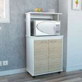 Mueble Auxiliar de Cocina Kitchen Blanco y Rovere 63x113.5cm con un Entrepaño y con Dos Comportamientos - Cocinas | Bylmo