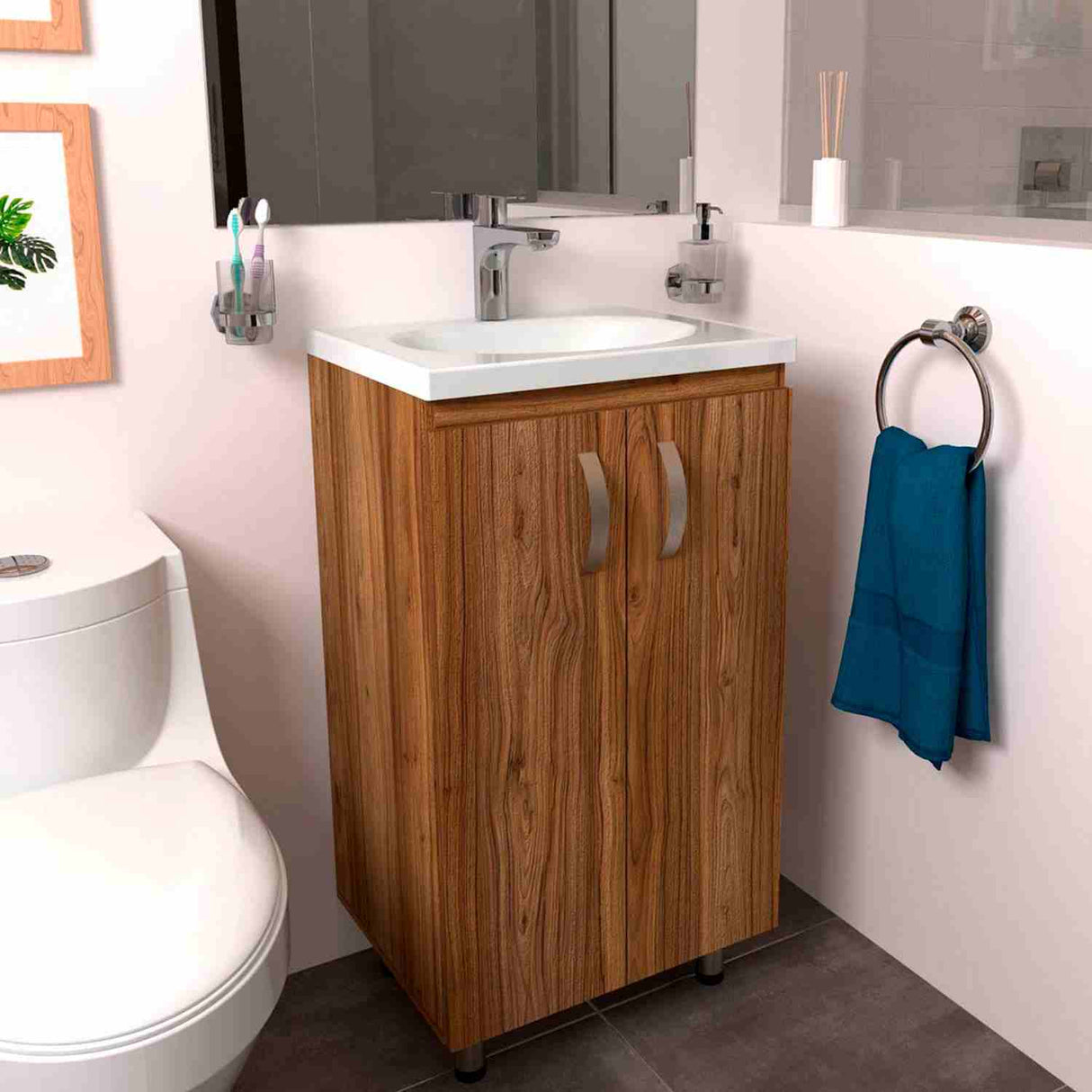 Mueble para Baño Eco Gracia y Sikuani 48 cm de Piso con Lavamanos - Muebles para Baño | Bylmo