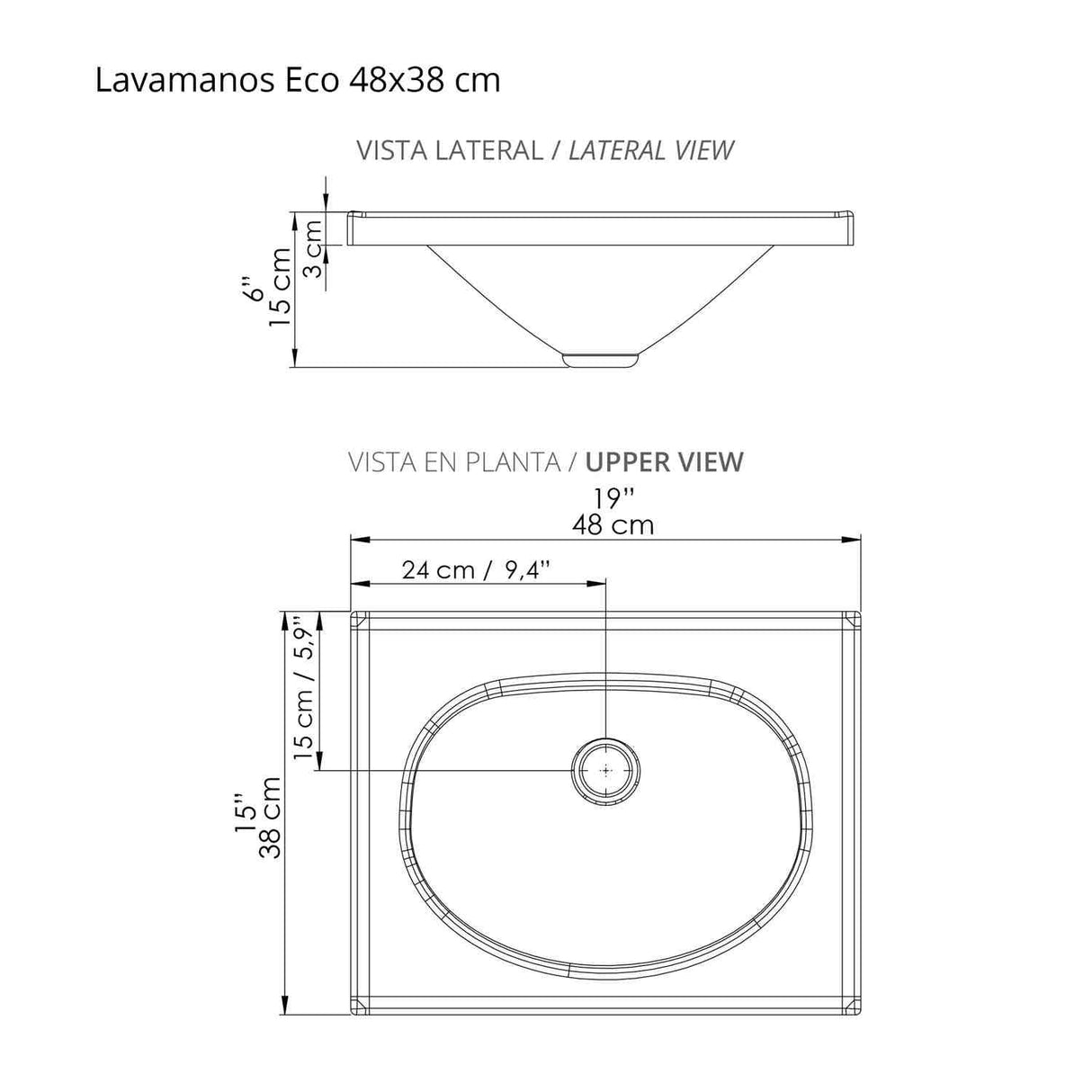 Mueble para Baño Eco Gracia y Sikuani 48 cm de Piso con Lavamanos - Muebles para Baño | Bylmo