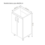 Mueble para Baño Eco Gracia y Sikuani 48 cm de Piso con Lavamanos - Muebles para Baño | Bylmo