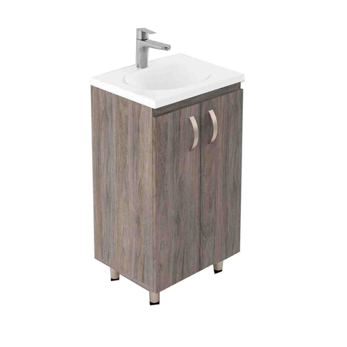 Mueble de lavabo de pie Denton BD113 (Blanco + Antracita) - Muebles de baño