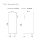 Mueble para Baño Eco Soder y Mali 40 cm de Piso con Lavamanos - Muebles para Baño | Bylmo