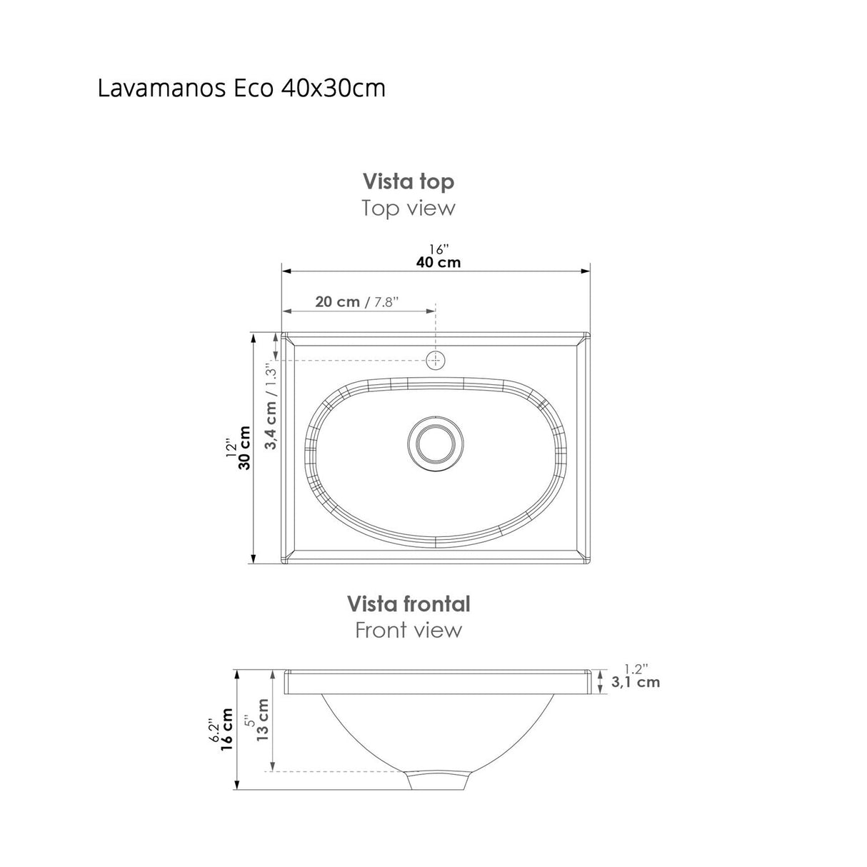 Mueble para Baño Eco Soder y Mali 40 cm de Piso con Lavamanos - Muebles para Baño | Bylmo