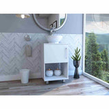 Mueble para Lavamanos Gouda Blanco 45x89cm Individual con Lavamanos con Una Puerta - Muebles para Baño | Bylmo