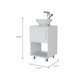 Mueble para Lavamanos Gouda Blanco 45x89cm Individual con Lavamanos con Una Puerta - Muebles para Baño | Bylmo