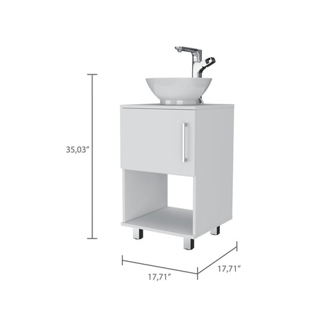 Mueble para Lavamanos Gouda Blanco 45x89cm Individual con Lavamanos con Una Puerta - Muebles para Baño | Bylmo