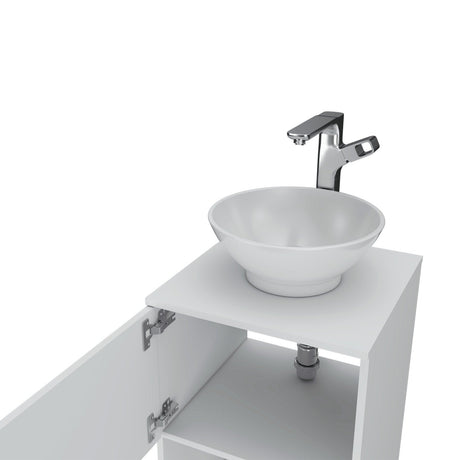 Mueble para Lavamanos Gouda Blanco 45x89cm Individual con Lavamanos con Una Puerta - Muebles para Baño | Bylmo