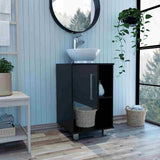 Mueble para Lavamanos Gouda Wengue 45x89cm Individual con Lavamanos con Una Puerta - Muebles para Baño | Bylmo