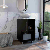 Mueble para Lavamanos Gouda Wengue 45x89cm Individual con Lavamanos con Una Puerta - Muebles para Baño | Bylmo