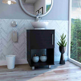 Mueble para Lavamanos Gouda Wengue 45x89cm Individual con Lavamanos con Una Puerta - Muebles para Baño | Bylmo