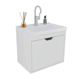 Mueble para Lavamanos Graz Blanco 45x38cm Individual con Lavamanos y con con Una Puerta - Muebles para Baño | Bylmo