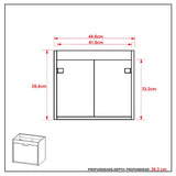 Mueble para Lavamanos Graz Teca 45x38cm Individual con Lavamanos y con con Una Puerta - Muebles para Baño | Bylmo