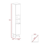Mueble Columna para Baño Laurent Plomo 30x180cm sin Cajones y con Un Entrepaño - Muebles para Baño | Bylmo