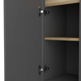 Mueble Columna para Baño Laurent Plomo 30x180cm sin Cajones y con Un Entrepaño - Muebles para Baño | Bylmo