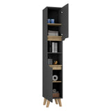 Mueble para Baño Laurent Plomo 30 cm con Dos Puertas y Entrepaños - Muebles para Baño | Bylmo