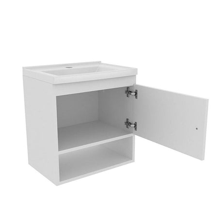 Mueble para Lavamanos Linz Blanco 45x49cm Individual con Lavamanos y con con Una Puerta - Muebles para Baño | Bylmo