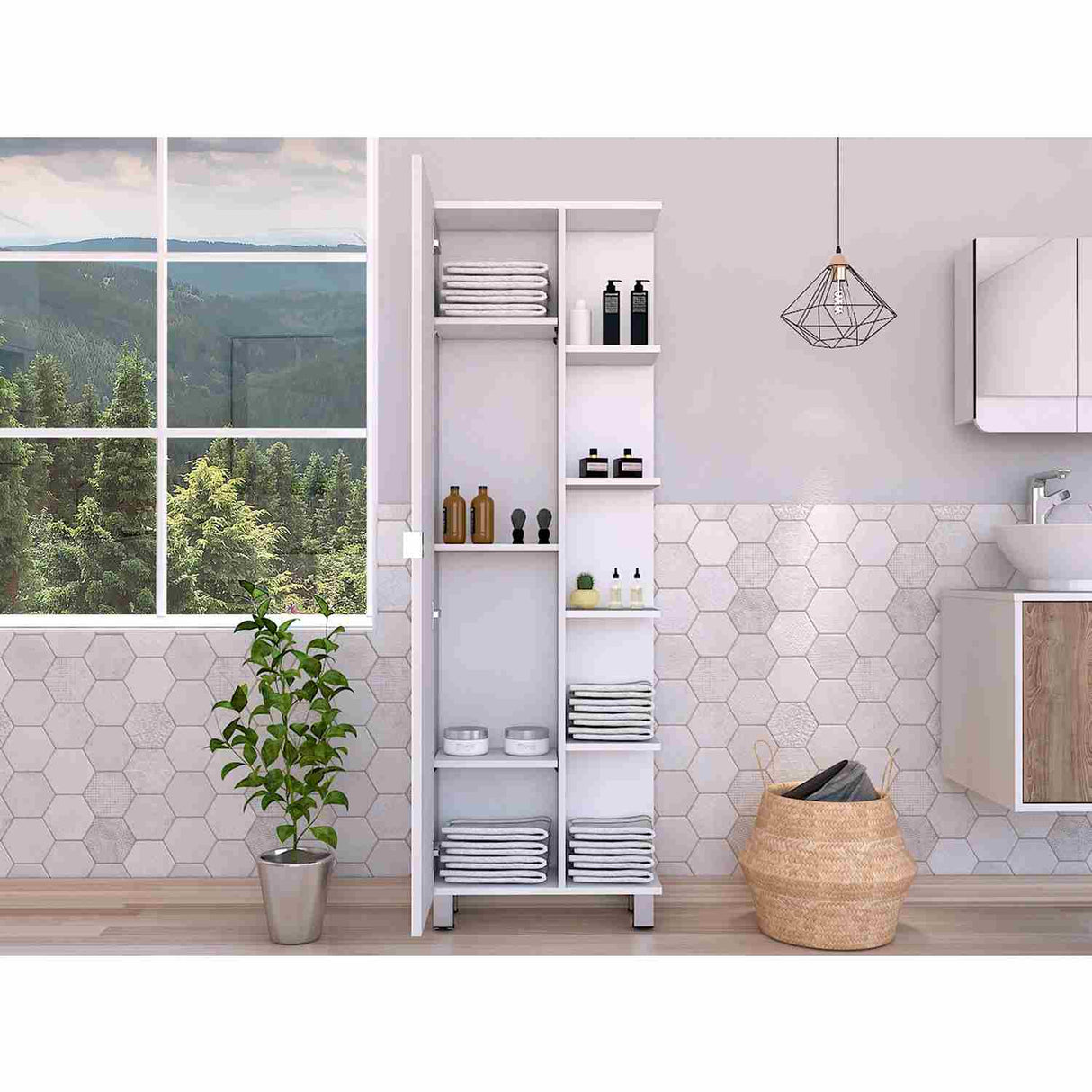 Mueble para Baño Malaga Blanco 51 cm Esquinero - Muebles para Baño | Bylmo
