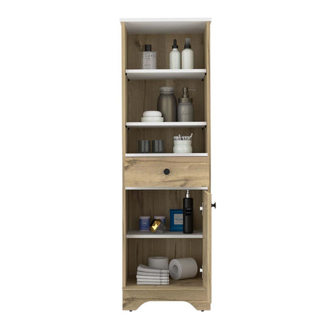 Mueble Columna para Baño Malaga Duna 33x142cm con Un Cajón y con Dos Entrepaños - Muebles para Baño | Bylmo