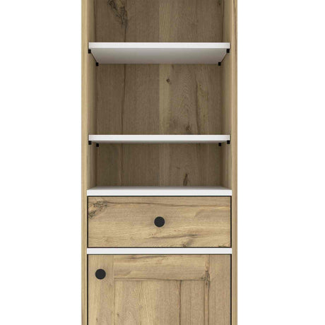 Mueble Columna para Baño Malaga Duna 33x142cm con Un Cajón y con Dos Entrepaños - Muebles para Baño | Bylmo
