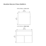 Mueble para Baño Macao Life Gracia y Sikuani 63 cm Flotante con Lavamanos Oslo - Muebles para Baño | Bylmo