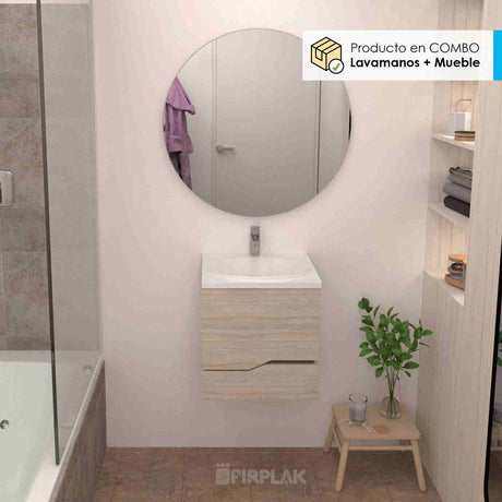Mueble para Baño Valdez Soder y Mali 48 cm Flotante con Lavamanos Rio - Muebles para Baño | Bylmo