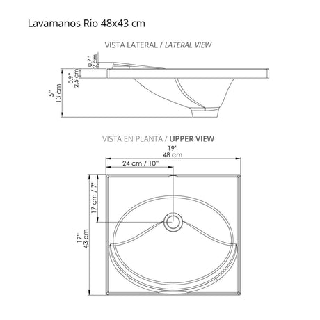 Mueble para Baño Valdez Soder y Mali 48 cm Flotante con Lavamanos Rio - Muebles para Baño | Bylmo