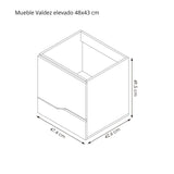 Mueble para Baño Valdez Soder y Mali 48 cm Flotante con Lavamanos Rio - Muebles para Baño | Bylmo